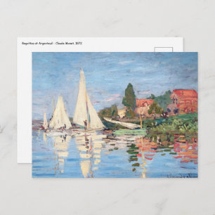 Claude Monet - Regattas in Argenteuil Briefkaart