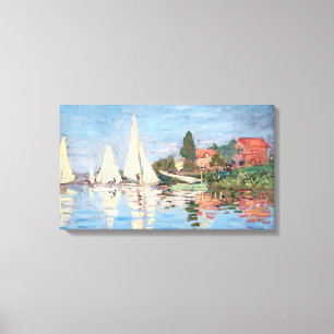 Claude Monet - Regattas in Argenteuil Canvas Afdruk
