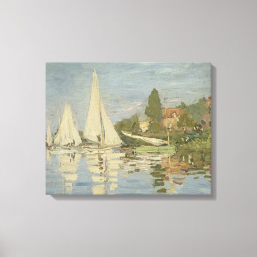 Claude Monet - Regattas in Argenteuil Canvas Afdruk (Voorkant)