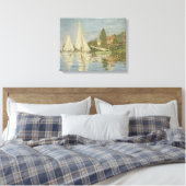Claude Monet - Regattas in Argenteuil Canvas Afdruk (Insitu (Slaapkamer))