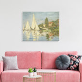 Claude Monet - Regattas in Argenteuil Canvas Afdruk (Insitu (Woonkamer))