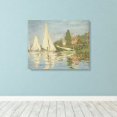 Claude Monet - Regattas in Argenteuil Canvas Afdruk (Insitu (Houten vloer))