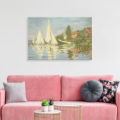 Claude Monet - Regattas in Argenteuil Canvas Afdruk (Insitu (Woonkamer))