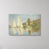 Claude Monet - Regattas in Argenteuil Canvas Afdruk (Voorkant)