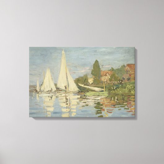 Claude Monet - Regattas in Argenteuil Canvas Afdruk (Voorkant)