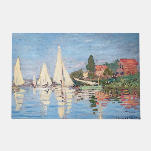 Claude Monet - Regattas in Argenteuil Deurmat (Voorkant)