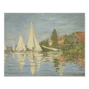 Claude Monet - Regattas in Argenteuil Foto Afdruk