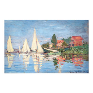Claude Monet - Regattas in Argenteuil Foto Afdruk