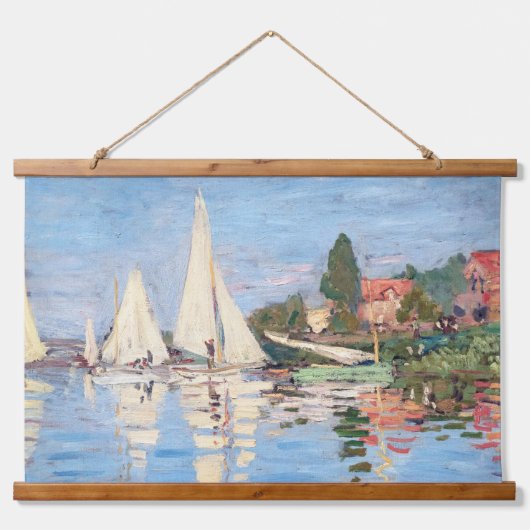 Claude Monet - Regattas in Argenteuil Hangend Wandkleed (Voorkant)