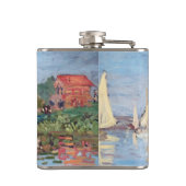 Claude Monet - Regattas in Argenteuil Heupfles (Achterkant)