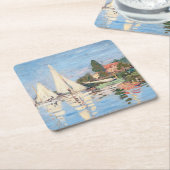 Claude Monet - Regattas in Argenteuil Kartonnen Onderzetters (Schuin)