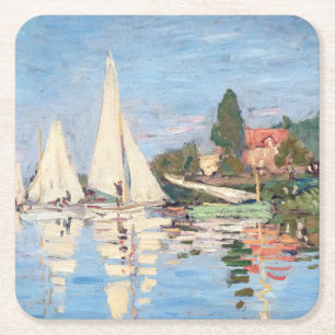 Claude Monet - Regattas in Argenteuil Kartonnen Onderzetters
