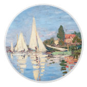Claude Monet - Regattas in Argenteuil Keramische Knop (Voorkant)
