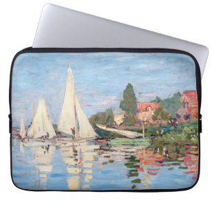Claude Monet - Regattas in Argenteuil Laptop Sleeve