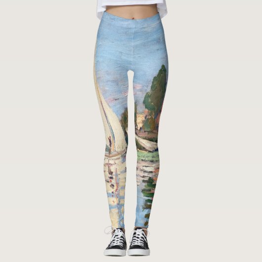Claude Monet - Regattas in Argenteuil Leggings (Voorkant)