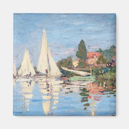 Claude Monet - Regattas in Argenteuil Magneet (Voorkant)