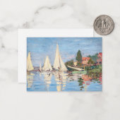 Claude Monet - Regattas in Argenteuil Notitiekaartje (Voorkant / Achterkant in situ)