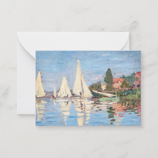 Claude Monet - Regattas in Argenteuil Notitiekaartje (Voorkant)