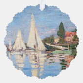Claude Monet - Regattas in Argenteuil Ornament Kaart (Achterkant)