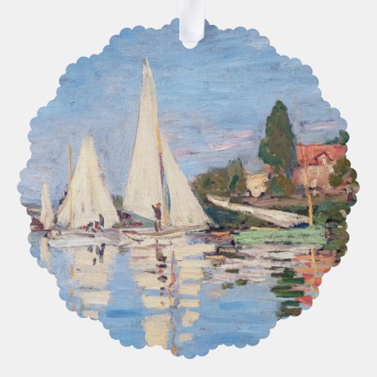 Claude Monet - Regattas in Argenteuil Ornament Kaart (Achterkant)