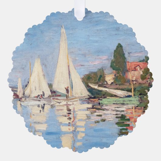 Claude Monet - Regattas in Argenteuil Ornament Kaart (Voorkant)