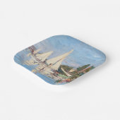 Claude Monet - Regattas in Argenteuil Papieren Bordje (Gebogen)