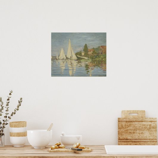 Claude Monet - Regattas in Argenteuil Poster (Keuken)