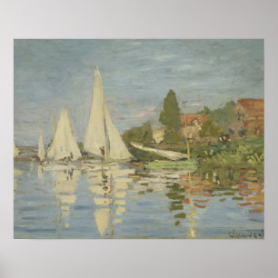 Claude Monet - Regattas in Argenteuil Poster