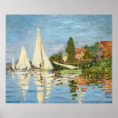 Claude Monet Regattas in Argenteuil Poster (Voorkant)
