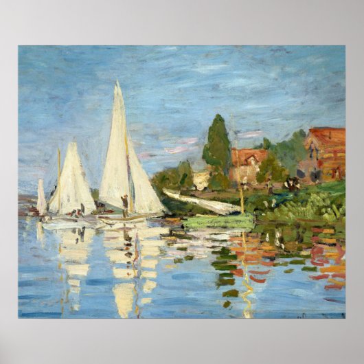 Claude Monet Regattas in Argenteuil Poster (Voorkant)