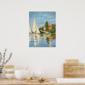 Claude Monet Regattas in Argenteuil Poster (Keuken)