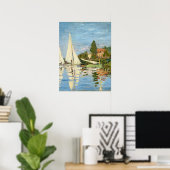Claude Monet Regattas in Argenteuil Poster (Thuiskantoor)