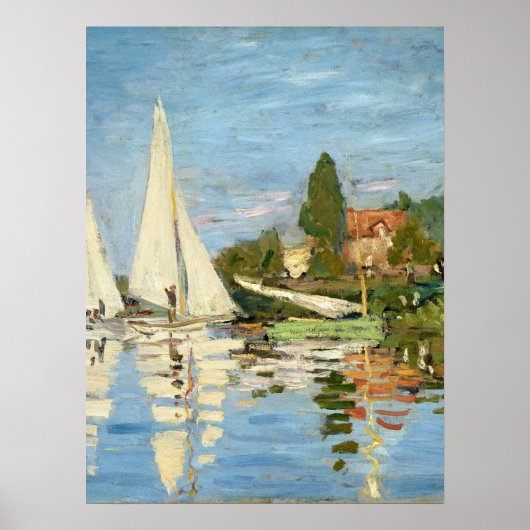 Claude Monet Regattas in Argenteuil Poster (Voorkant)