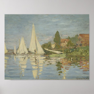 Claude Monet - Regattas in Argenteuil Poster