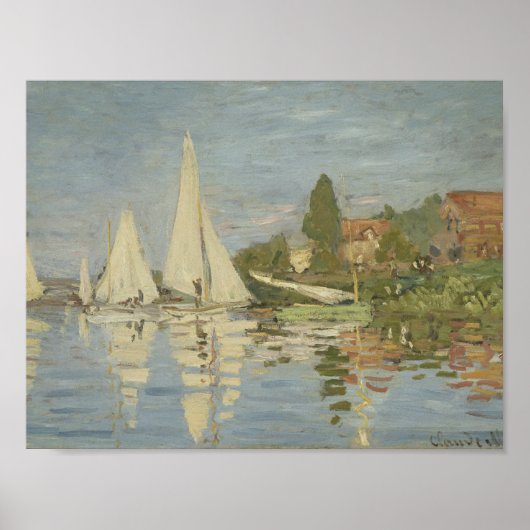 Claude Monet - Regattas in Argenteuil Poster (Voorkant)