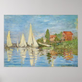 Claude Monet - Regattas in Argenteuil Poster (Voorkant)