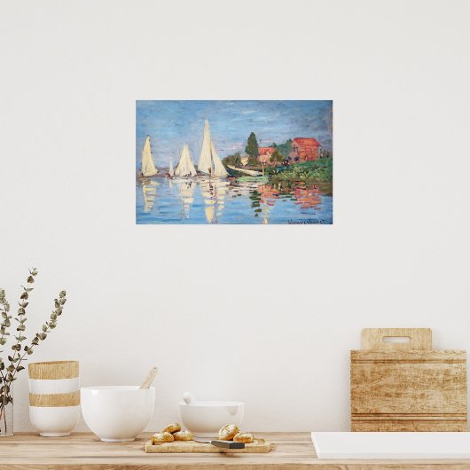 Claude Monet - Regatta's in Argenteuil Poster (Keuken)