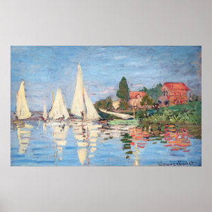 Claude Monet - Regattas in Argenteuil Poster