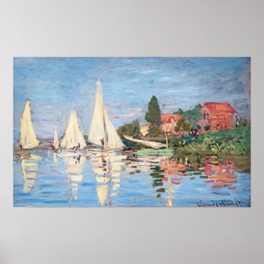 Claude Monet - Regatta's in Argenteuil Poster (Voorkant)