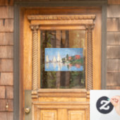 Claude Monet - Regattas in Argenteuil Raamsticker (Huis Deur)