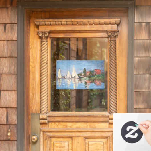 Claude Monet - Regattas in Argenteuil Raamsticker (Huis Deur)
