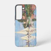 Claude Monet - Regattas in Argenteuil Samsung Galaxy Hoesje (Achterkant)