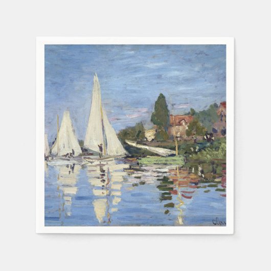 Claude Monet Regattas in Argenteuil Servet (Voorkant)