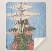 Claude Monet - Regattas in Argenteuil Sherpa Deken (Voorkant)