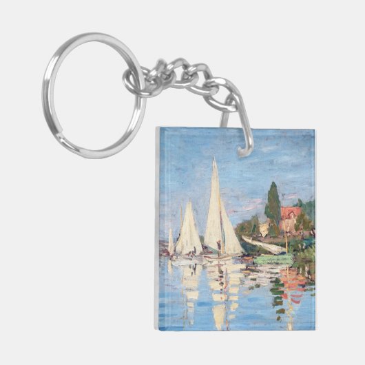 Claude Monet - Regattas in Argenteuil Sleutelhanger (Voorkant Links)