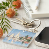 Claude Monet - Regattas in Argenteuil Sleutelhanger (Voorkant Rechts)