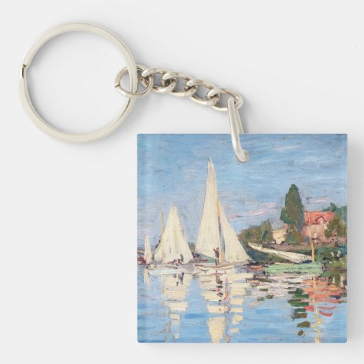 Claude Monet - Regattas in Argenteuil Sleutelhanger (Voorkant)