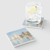 Claude Monet - Regattas in Argenteuil Stenen Onderzetter (Zijkant)