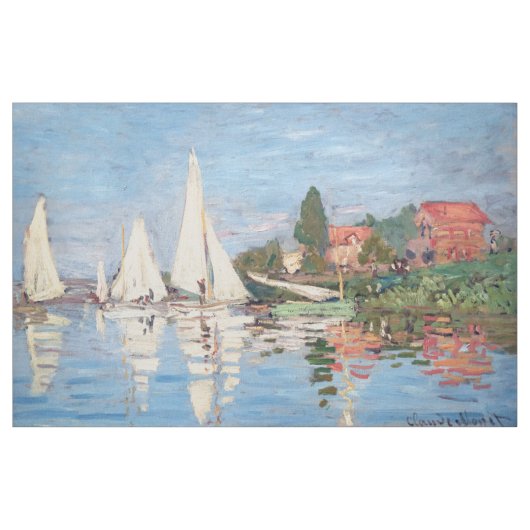 Claude Monet - Regattas in Argenteuil Stof (Yard (91,4 cm))