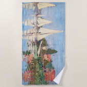 Claude Monet - Regattas in Argenteuil Strandlaken (Voorkant)
